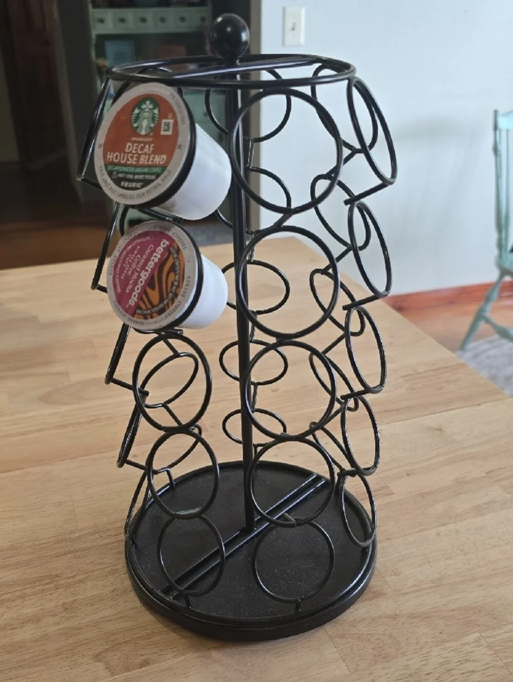 Black Metal Rotating K-cup Holder.